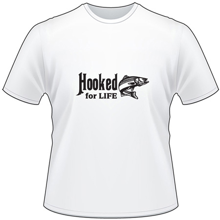 Hooked for Life Striper Fishing T-Shirt