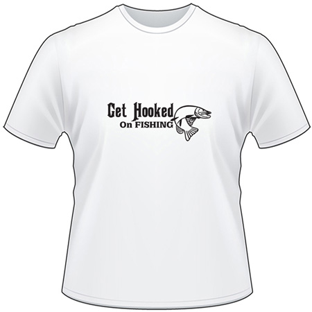 Get Hooked on Fishing Salmon Fishing T-Shirt