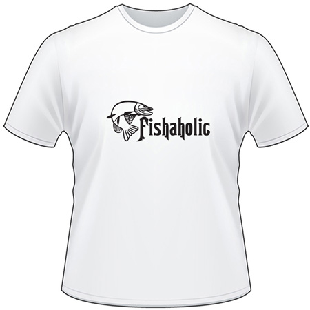 Fishaholic Salmon Fishing T-Shirt