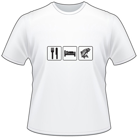 Eat Sleep Salmon Fishing T-Shirt