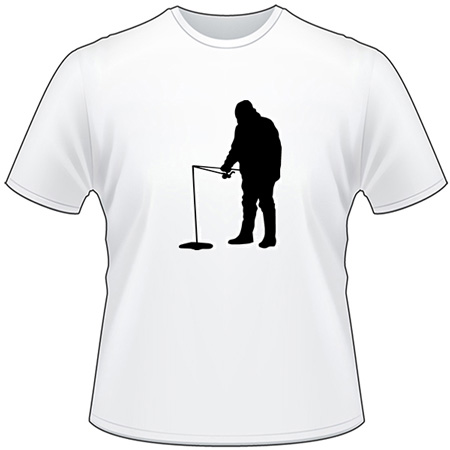 Man Ice Fishing T-Shirt