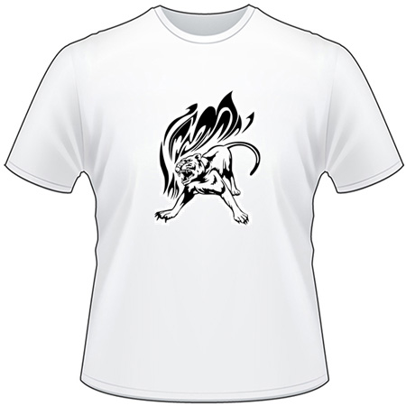Flaming Big Cat T-Shirt 13