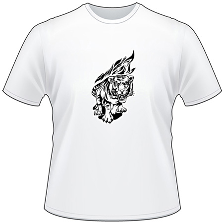 Flaming Big Cat T-Shirt 21