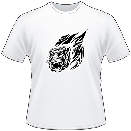 Flaming Big Cat T-Shirt 32