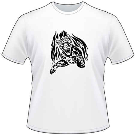 Flaming Big Cat T-Shirt 68
