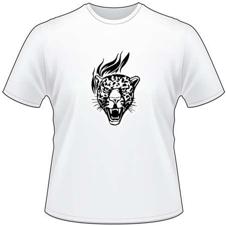 Flaming Big Cat T-Shirt 74