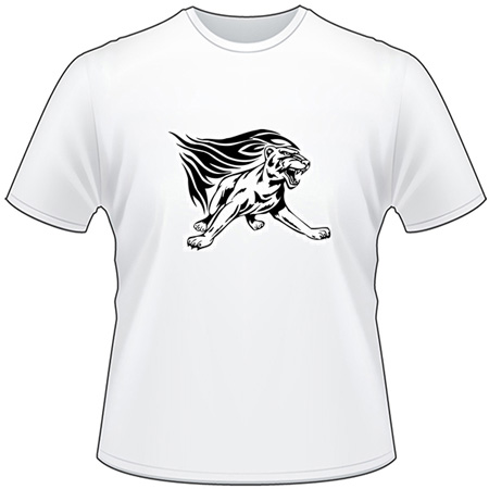 Flaming Big Cat T-Shirt 90