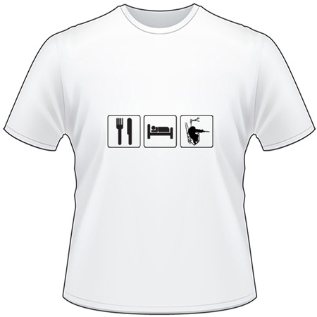 Eat Sleep Hunt in Tree Stand T-Shirt