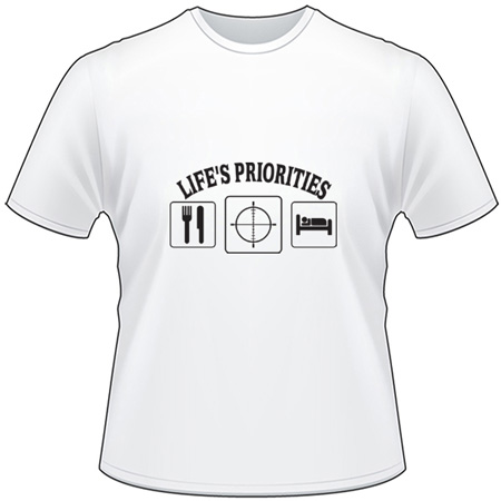 Life's Priorities Eat Target Sleep T-Shirt