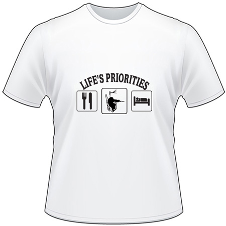 Life's Priorities Eat Hunt Sleep T-Shirt 2