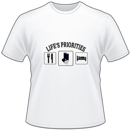 Life's Priorities Eat Shotgun Shells Sleep T-Shirt