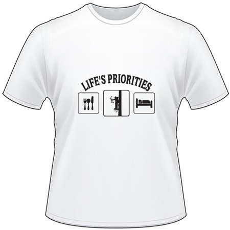 Life's Priorities Eat Bowhunt Sleep T-Shirt