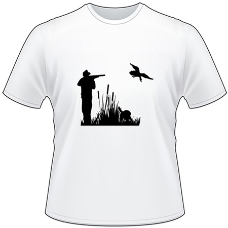 Man Shooting Flying Duck T-Shirt