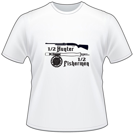 1/2 Hunter 1/2 Fisherman T-Shirt