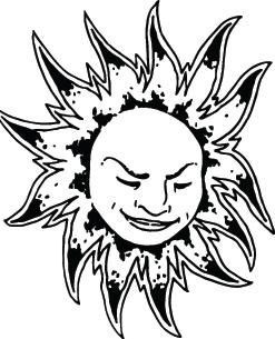 Sun Sticker 163