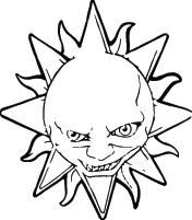 Sun Sticker 205