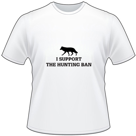 I Support The Hunting Ban Fox T-Shirt
