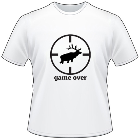 Game Over Elk in Bullseye T-Shirt 2