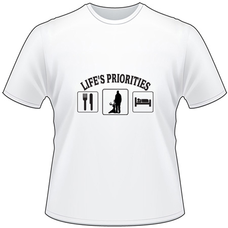 Life's Priorites Eat Hunt Sleep T-Shirt 2