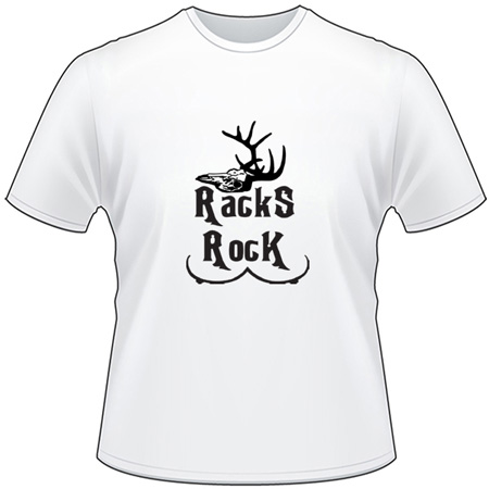 Racks Rock Deer Skull T-Shirt 