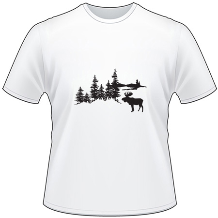 Moose in Woods T-Shirt