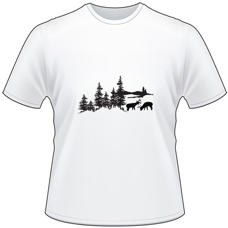 Deer in Woods T-Shirt 3