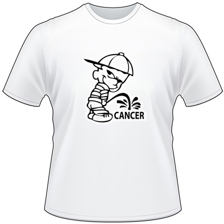 Calvin Pee On Cancer T-Shirt