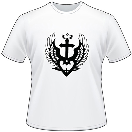 Cross and Heart T-Shirt 1179