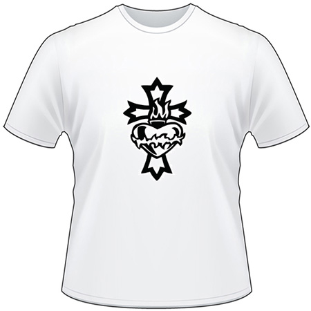 Cross and Heart T-Shirt 2001