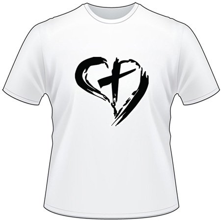 Cross and Heart T-Shirt 3108