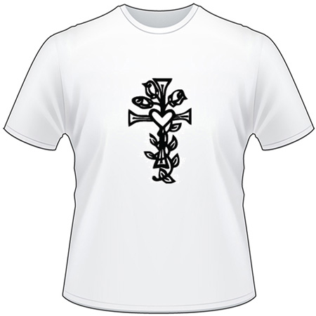 Cross and Heart T-Shirt 4262