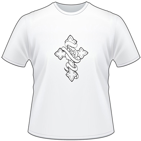 Cross and Banner T-Shirt 4270