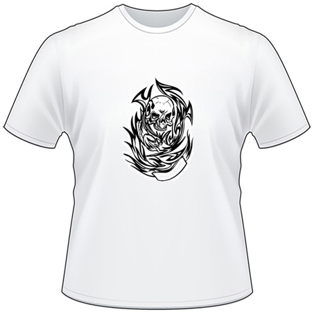 Flaming Skull T-Shirt 1