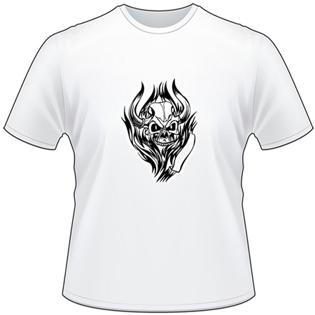 Flaming Skull T-Shirt 8