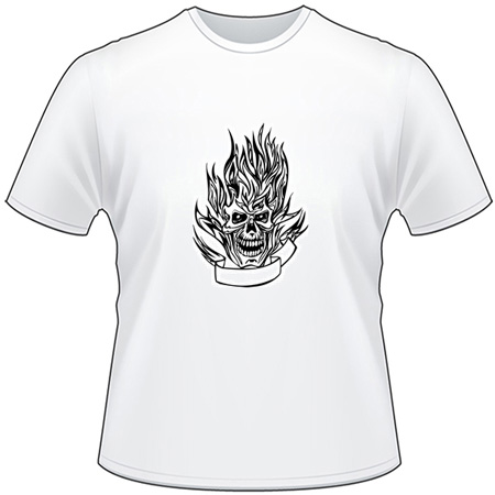 Flaming Skull T-Shirt 13