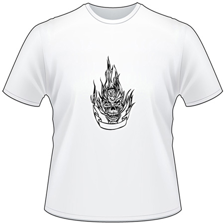 Flaming Skull T-Shirt 31