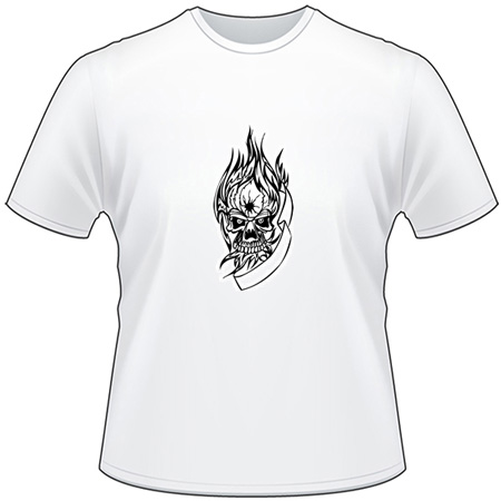 Flaming Skull T-Shirt 39