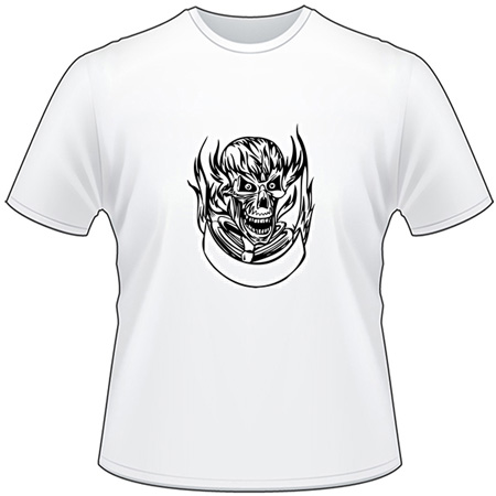 Flaming Skull T-Shirt 40