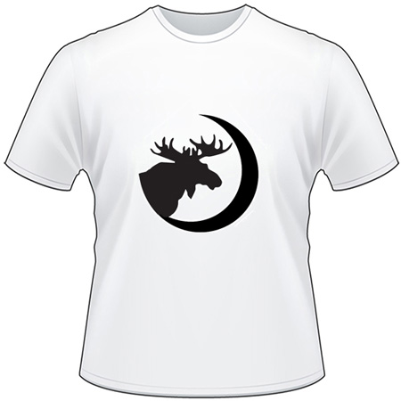 Moose in Moon T-Shirt