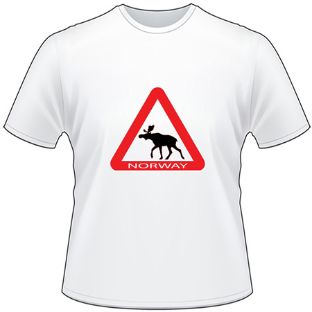 Norway Moose Crossing T-Shirt