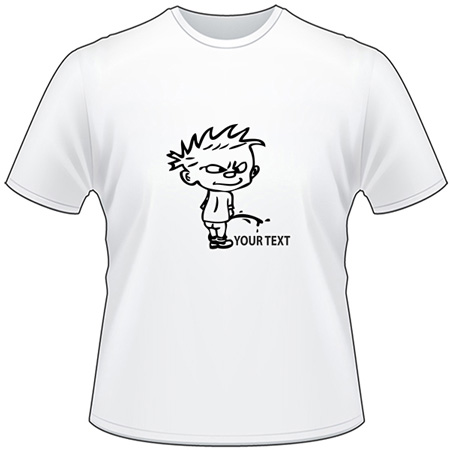 Calvin Pee On T-Shirt
