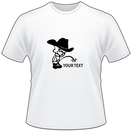 Calvin Cowboy Pee On T-Shirt