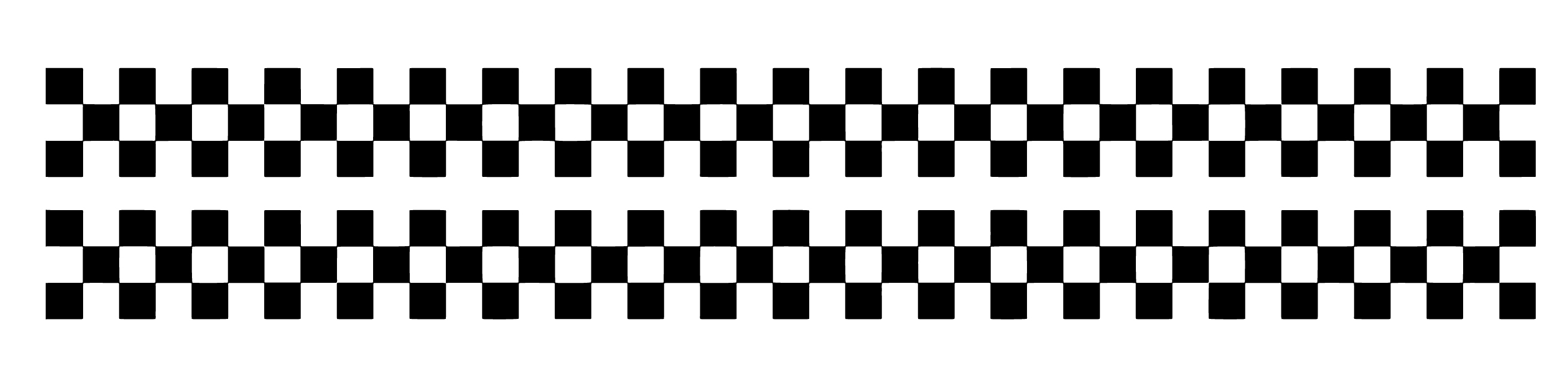 Checkered Strips 36â x 6â Sticker