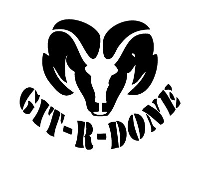 Git R Done Ram Sticker