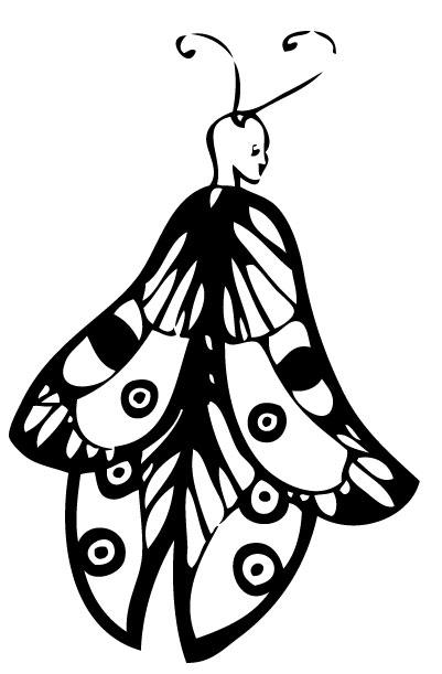 Butterfly Girl Sticker 18