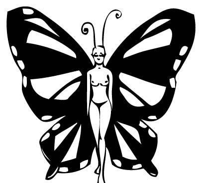 Butterfly Girl Sticker 26