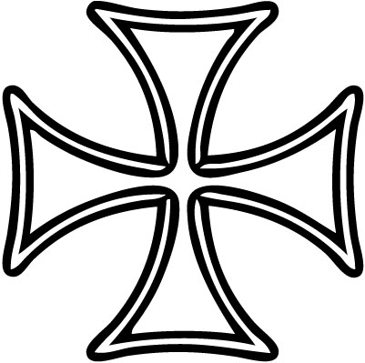 Maltese Cross 4 Sticker