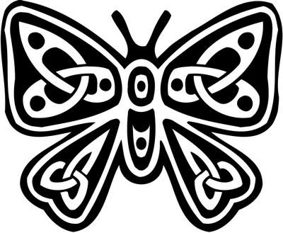 Tribal Butterfly Sticker 5