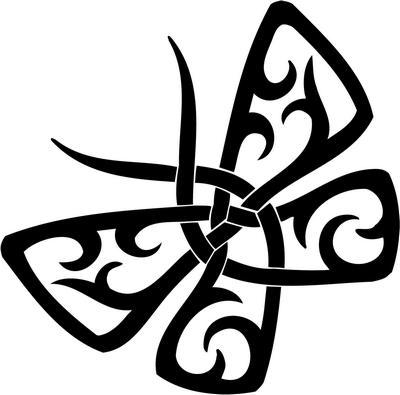 Tribal Butterfly Sticker 16