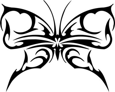 Tribal Butterfly Sticker 21